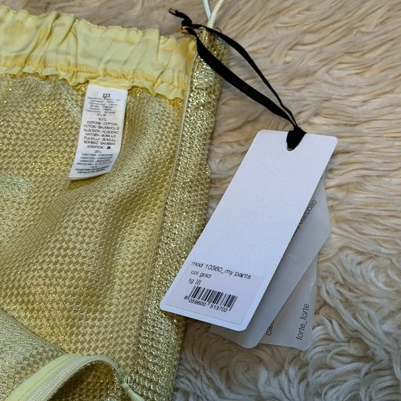 NWT Forte Forte Metallic Gold High-Waist Flared Pants - Size 8 - Picture 4 of 6